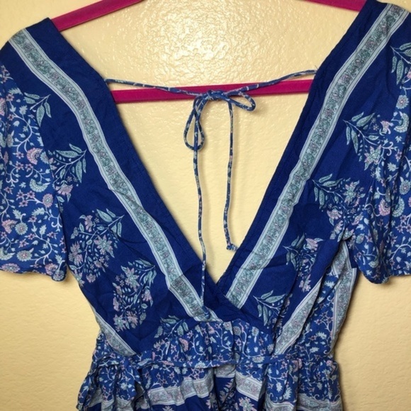 FRANCESCA’S‎ blue rain wrap top size XXS - Picture 5 of 10